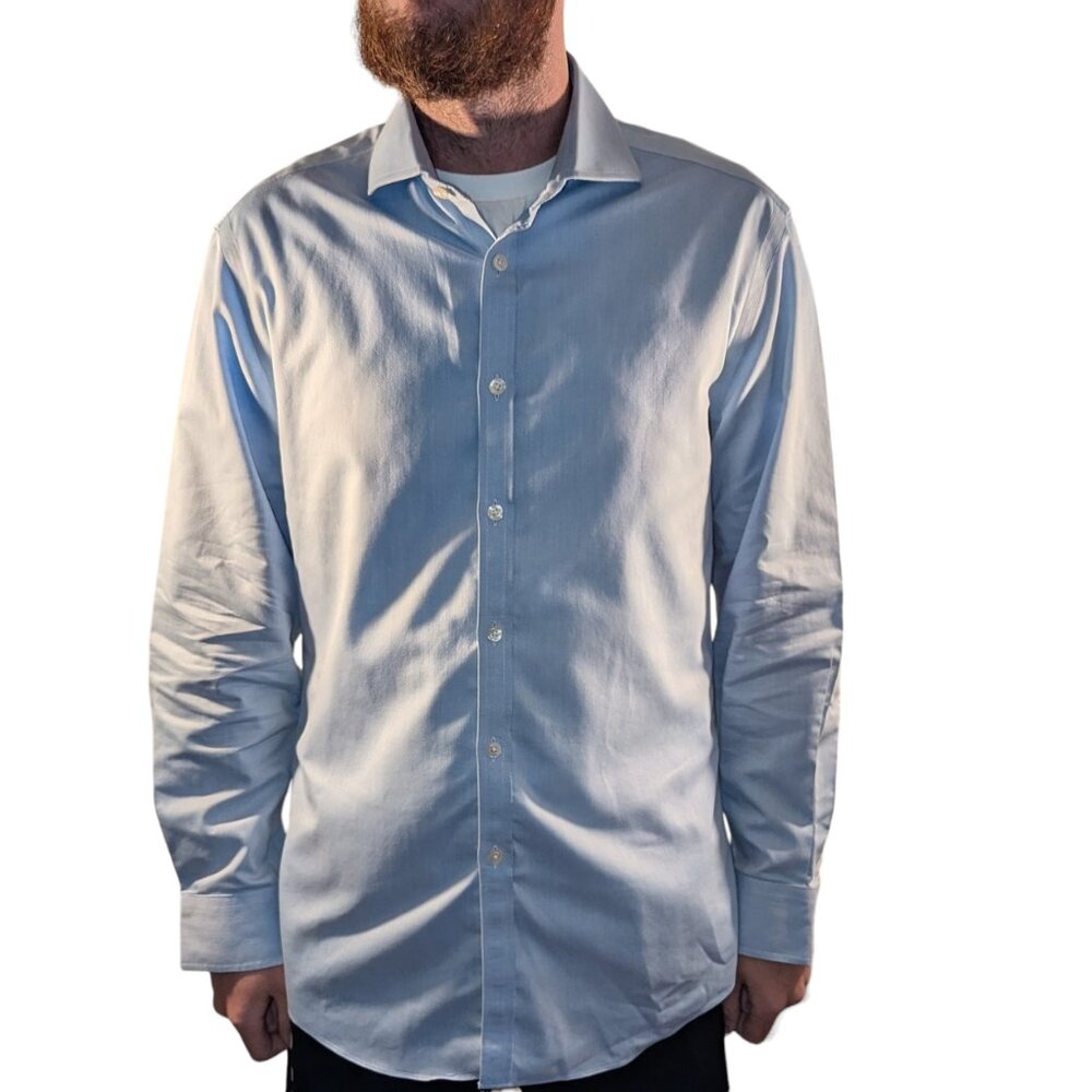 CHARLES TYRWHITT Extra Slim Fit Long Sleeve Blue Mens Dress Shirt